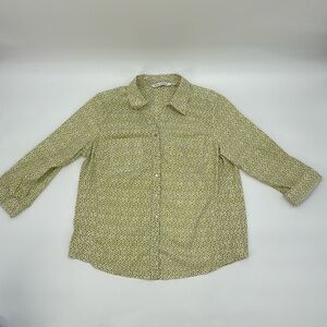 Emily Daniels Women's‎ Geometric Print Button Down Shirt Size L
